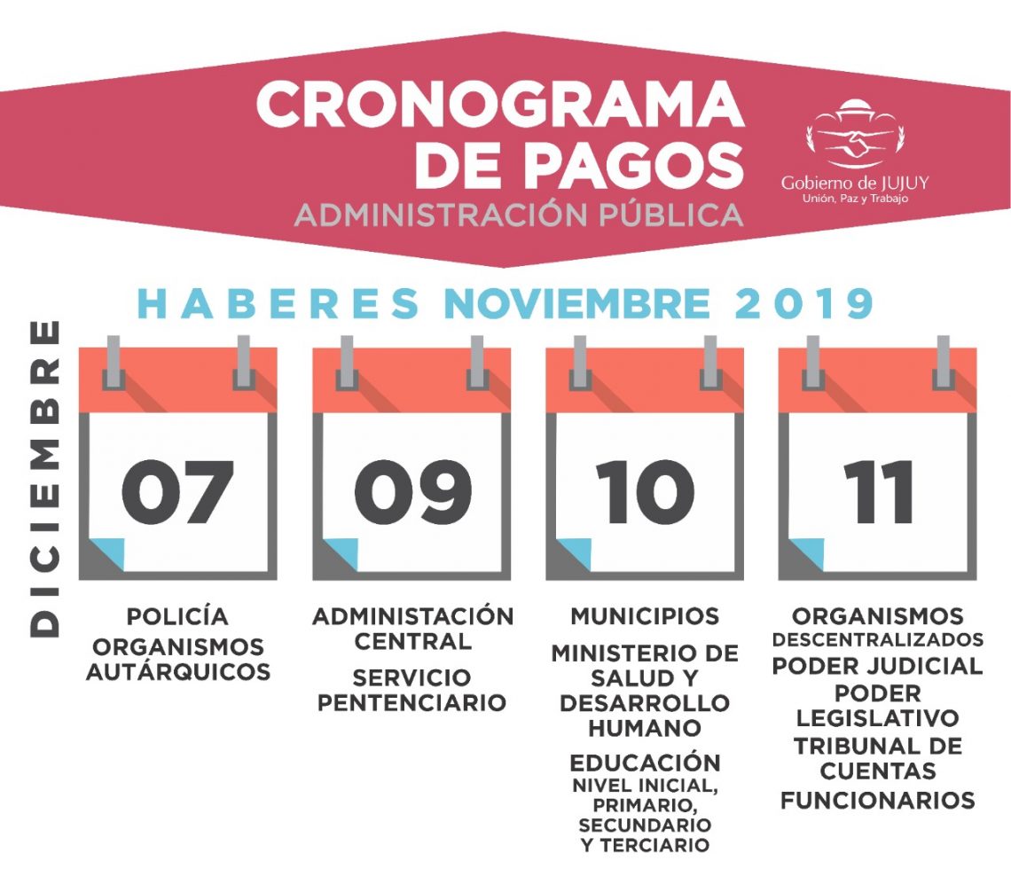 Cronograma de pagos para la administración pública | DiarioRec.com.ar